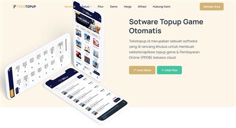 Galeri foto aplikasi topup game online menampilkan lihat cara topup melalui website tentang Beli Koin Hago secara bonus level terbatas di area member premium