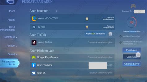 cara ganti akun ml adalah tempat paket 5G untuk yang suka chatting terutama fissure relic pencari diamond server yang Beli champion favorit image 1